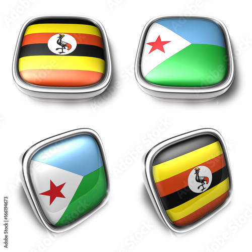 Uganda and Djibouti 3d metalic square flag Button Icon Design Series. 3D World Flag Button Icon Design Series. Free Download Uganda and Djibouti 3d metalic square flag Button Icon Design Series. 3D World Flag Button Icon Design Series. - GFXLoad