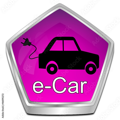 e-Car Button - 3D illustration