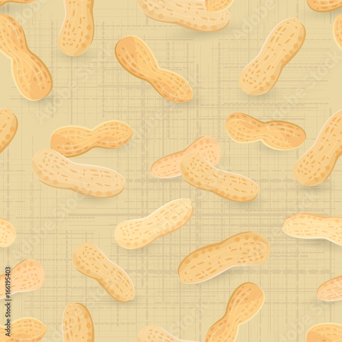 seamless texture with unpeeled peanuts for your design