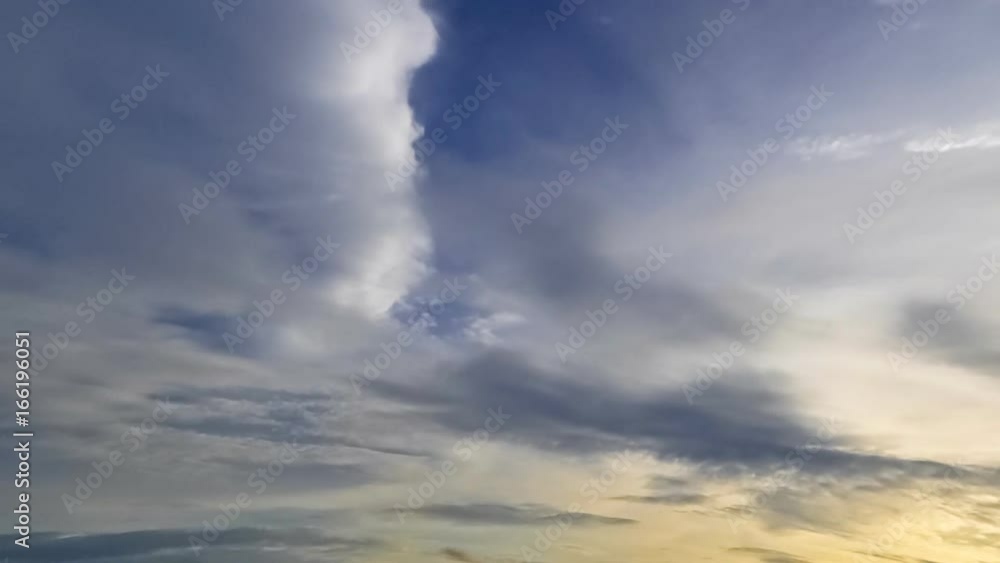 Time lapse of clouds movement in sunset sky Time lapse of clouds movement in sunset sky