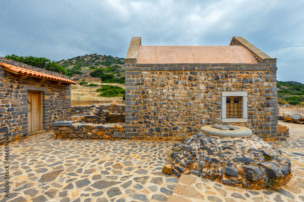 Christian Basilica Poros Elounda on Kalydon Peninsula, Crete, Greece