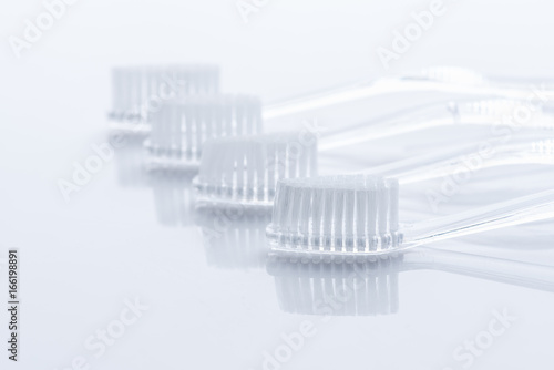 New Toothbrush on white background