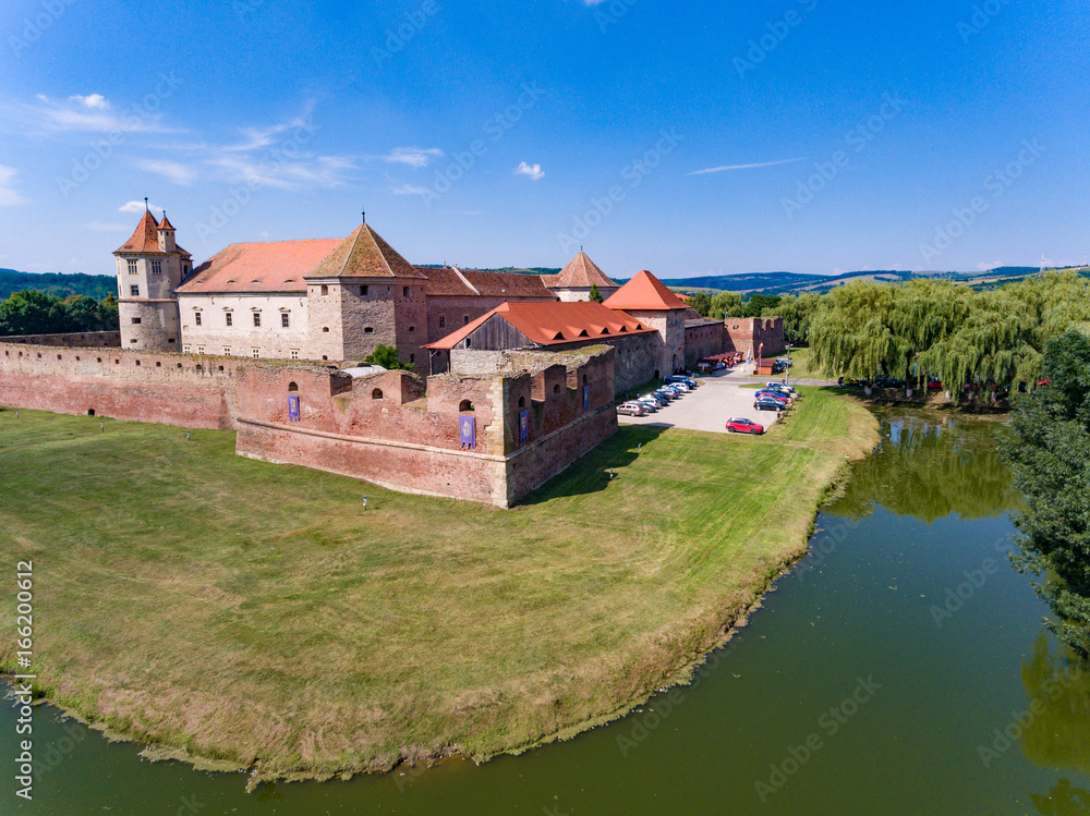 Fagaras medieval fortress as seen from above