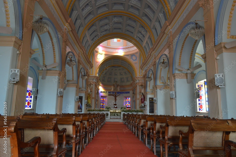 The inside view of the Church of Our Lady of Angels Pondicherry