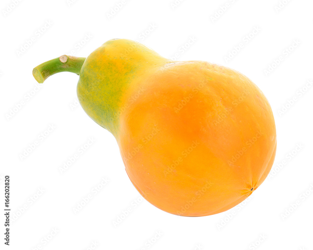 papaya on white background