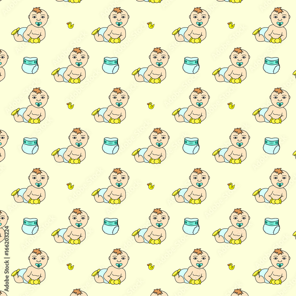 Seamless pattern of baby Seamless pattern of baby