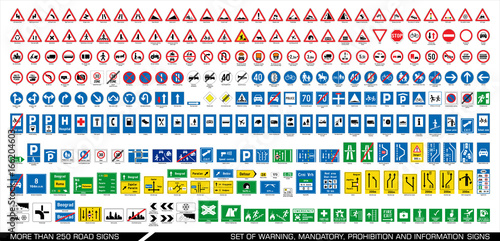 Fototapeta More than 250 road signs