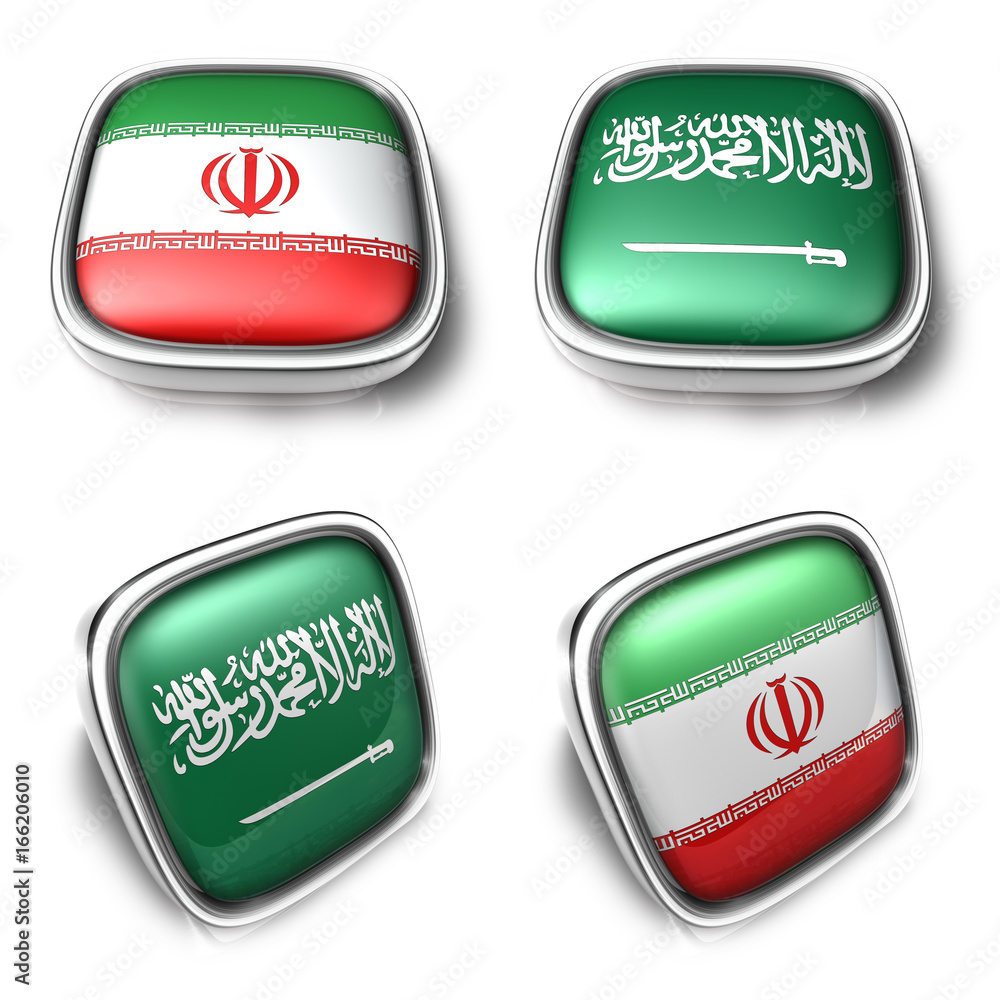 3D Metalic iran and saudi arabia square flag Button Icon Design Series. 3D World Flag Button Icon Design Series. 3D Metalic iran and saudi arabia square flag Button Icon Design Series. 3D World Flag Button Icon Design Series.