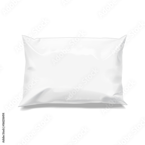 Food snack pillow Realistic package.