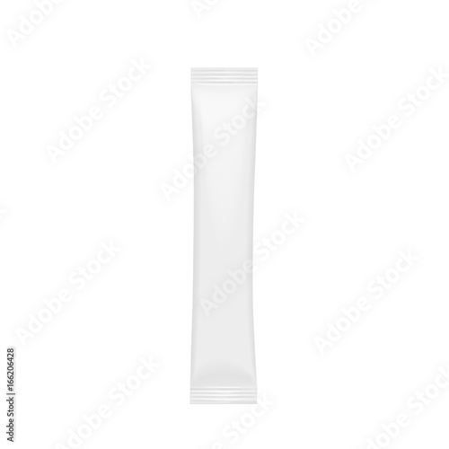 Realistic White Blank template Packaging Stick