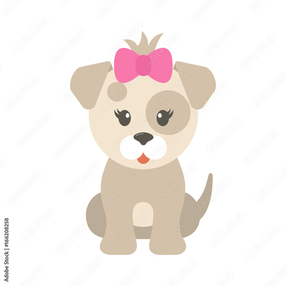 cartoon dog girl Stock Vector | Adobe Stock