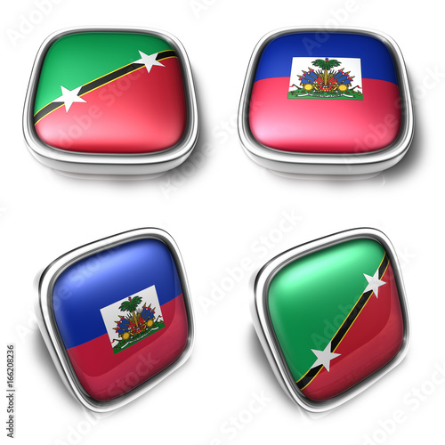 3D Metalic Saint Kitts and Nevis Haiti square flag Button Icon Design Series. 3D World Flag Button Icon Design Series. Free Download 3D Metalic Saint Kitts and Nevis Haiti square flag Button Icon Design Series. 3D World Flag Button Icon Design Series. - GFXLoad