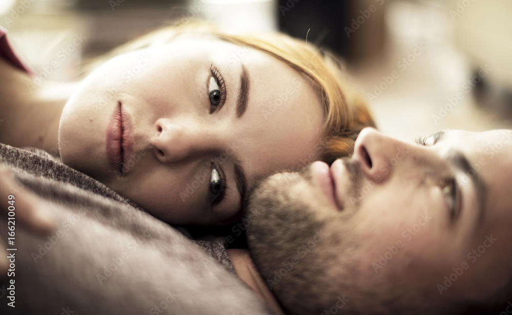 Couple lying together Couple lying together