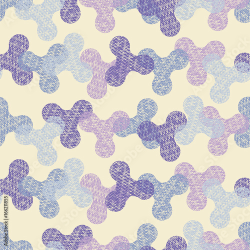 Seamless background with decorative spinners. Zigzag texture. Textile rapport.