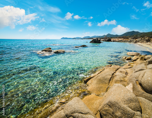 Rocks in Santa Giusta shore