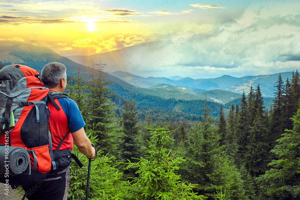 Traveling in the mountains, in the wild. Traveling in the mountains, in the wild.