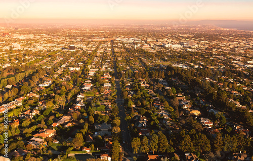 Aerial view of Los Angeles  CA near Century City