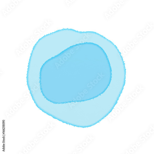 blue watercolor stain. puddle, blot paint blue. white background. grunge texture. vector illustration