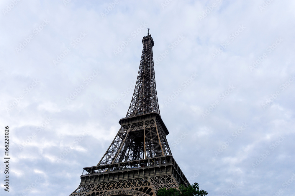 The Eiffel Tower (nickname La dame de fer, the iron lady),The tower has become the most prominent symbol of both Paris and France