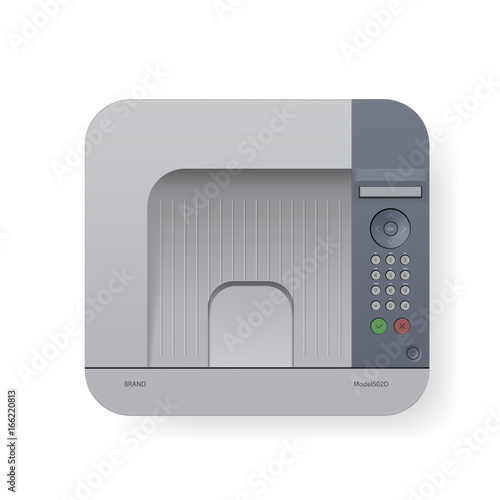 Realistic Laser Printer Top View