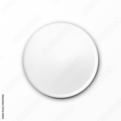 Blank White Glossy Badge Or Web Button