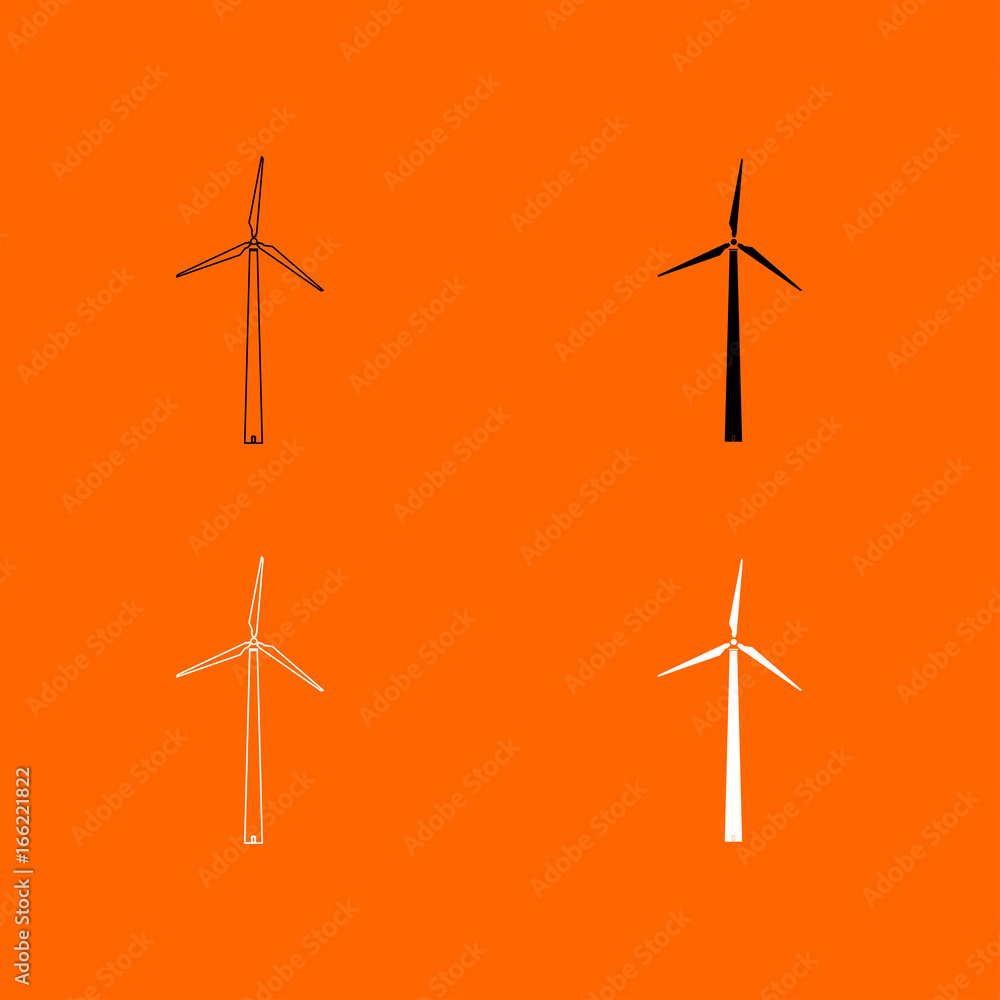 Wind turbine icon . Wind turbine icon .