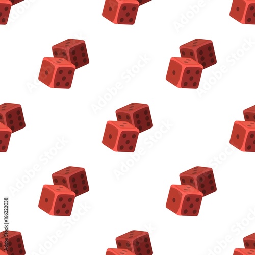 Dice for games in the casino. Stones to throw on the table for good luck.Kasino single icon in cartoon style vector symbol stock illustration.