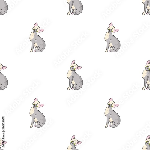 Sphynx icon in cartoon style isolated on white background. Cat breeds symbol stock vector illustration.