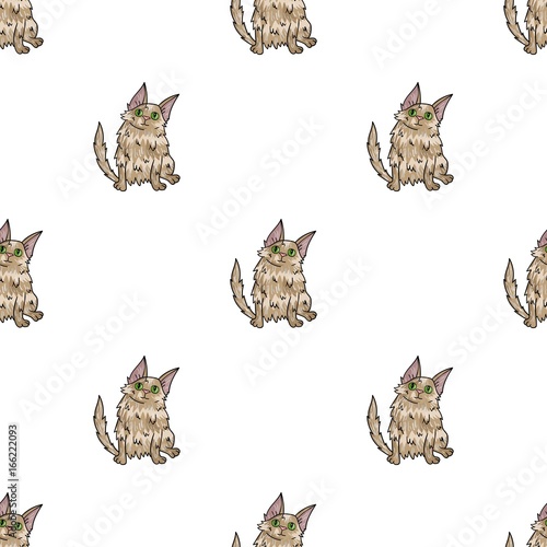Turkish Angora icon in cartoon style isolated on white background. Cat breeds symbol stock vector illustration.