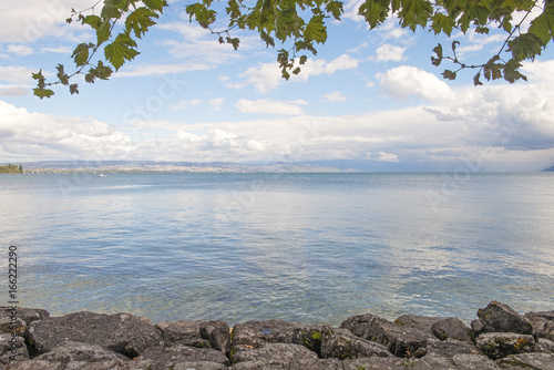Leman lake in Geneva