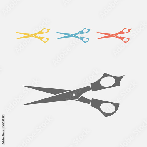 Scissors. Vector icon isolated