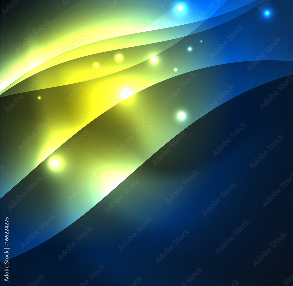 Illuminated neon waves Illuminated neon waves