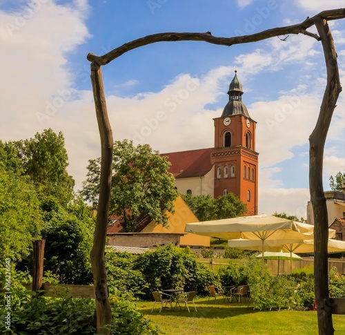 The church of Buckow in the Märkische Schweiz at Schermützelsee.