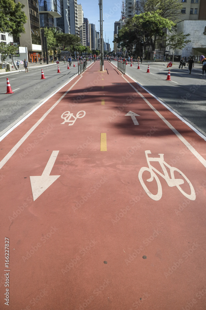 Obraz premium Ciclo via na Paulista São Paulo