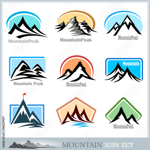 The mountain’s icons and clipart