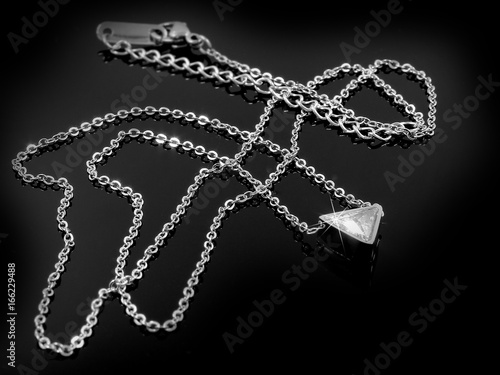 Wallpaper Mural Fine Necklace with Zircon - Stainless Steel Torontodigital.ca