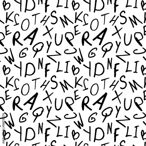 pattern with rounded alphabet letters