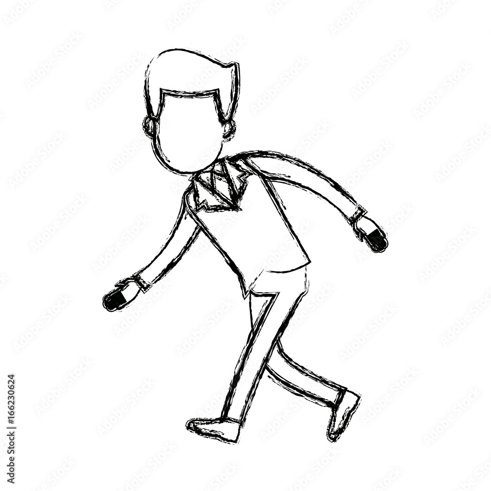 Fototapeta premium businessman character sad problem crisis