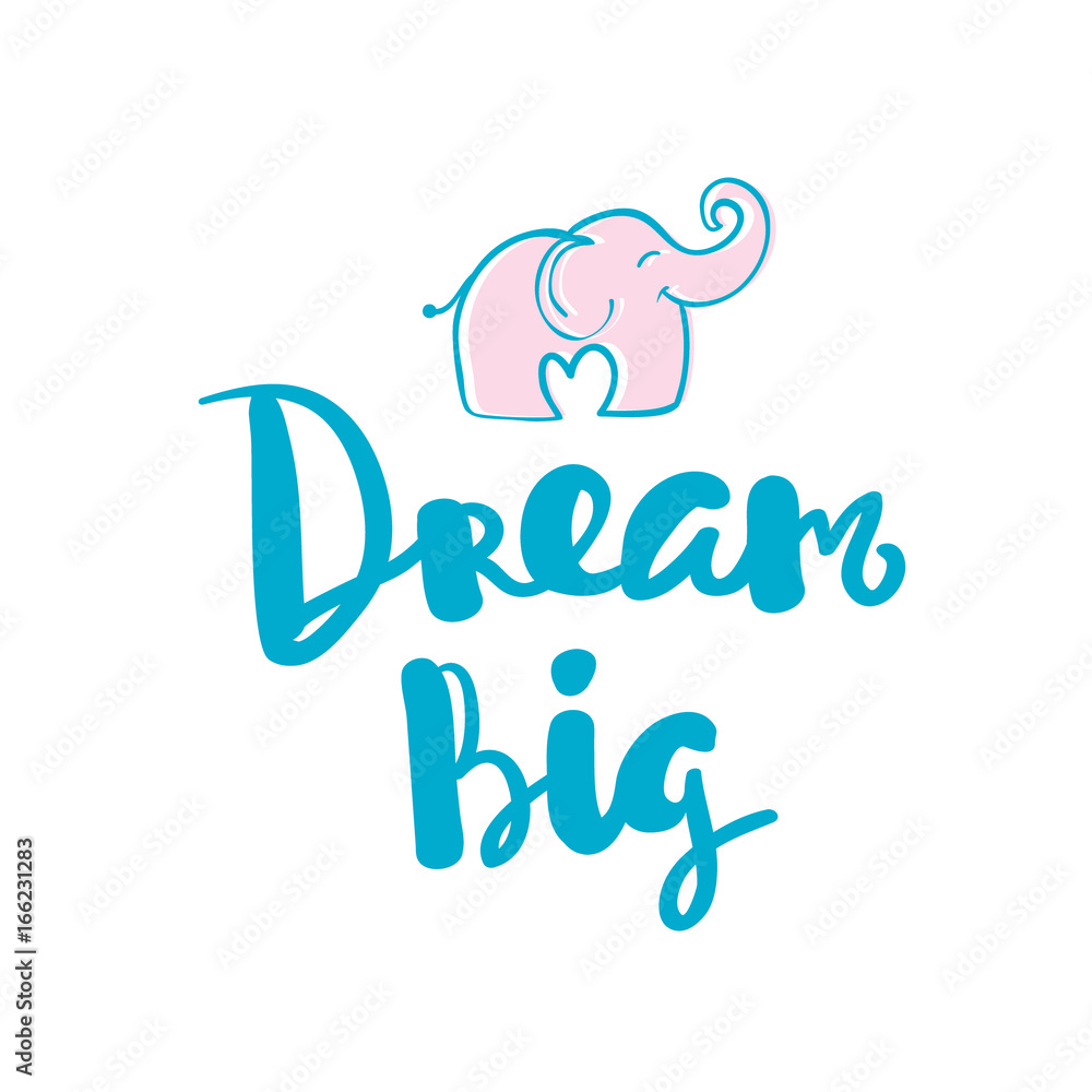 Dream Big calligraphy handwritten on a background. Hand written typography poster. Dream Big calligraphy handwritten on a background. Hand written typography poster.