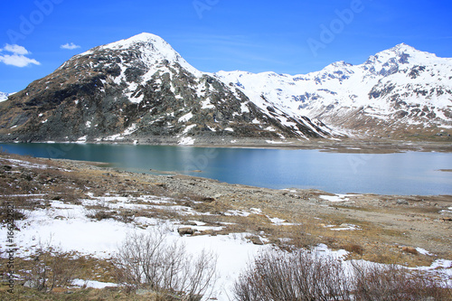 Snowy Alps Mountains in Italy