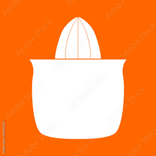 Juicer squeezer white icon .