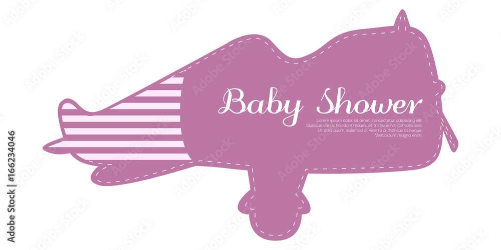 Isolated baby shower label Isolated baby shower label