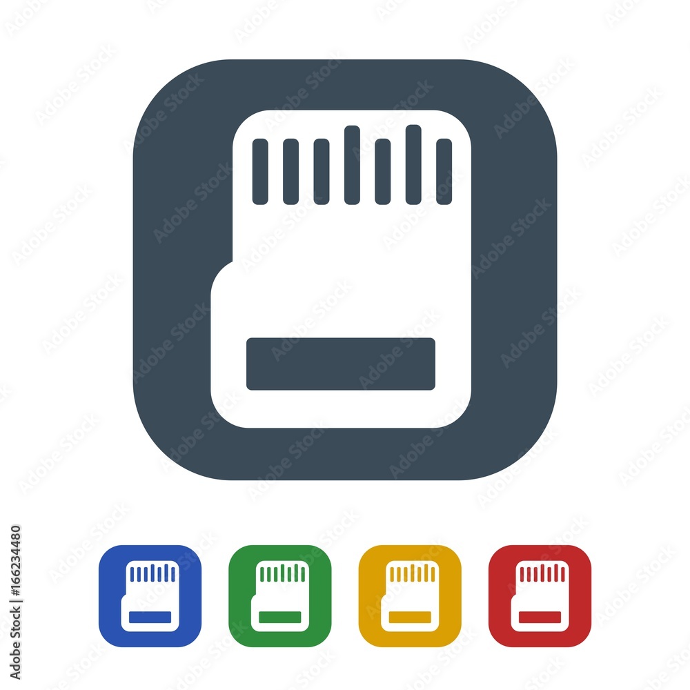 Memory card Icon Isolated on White Background.vector illustration icon Memory card Icon Isolated on White Background.vector illustration icon