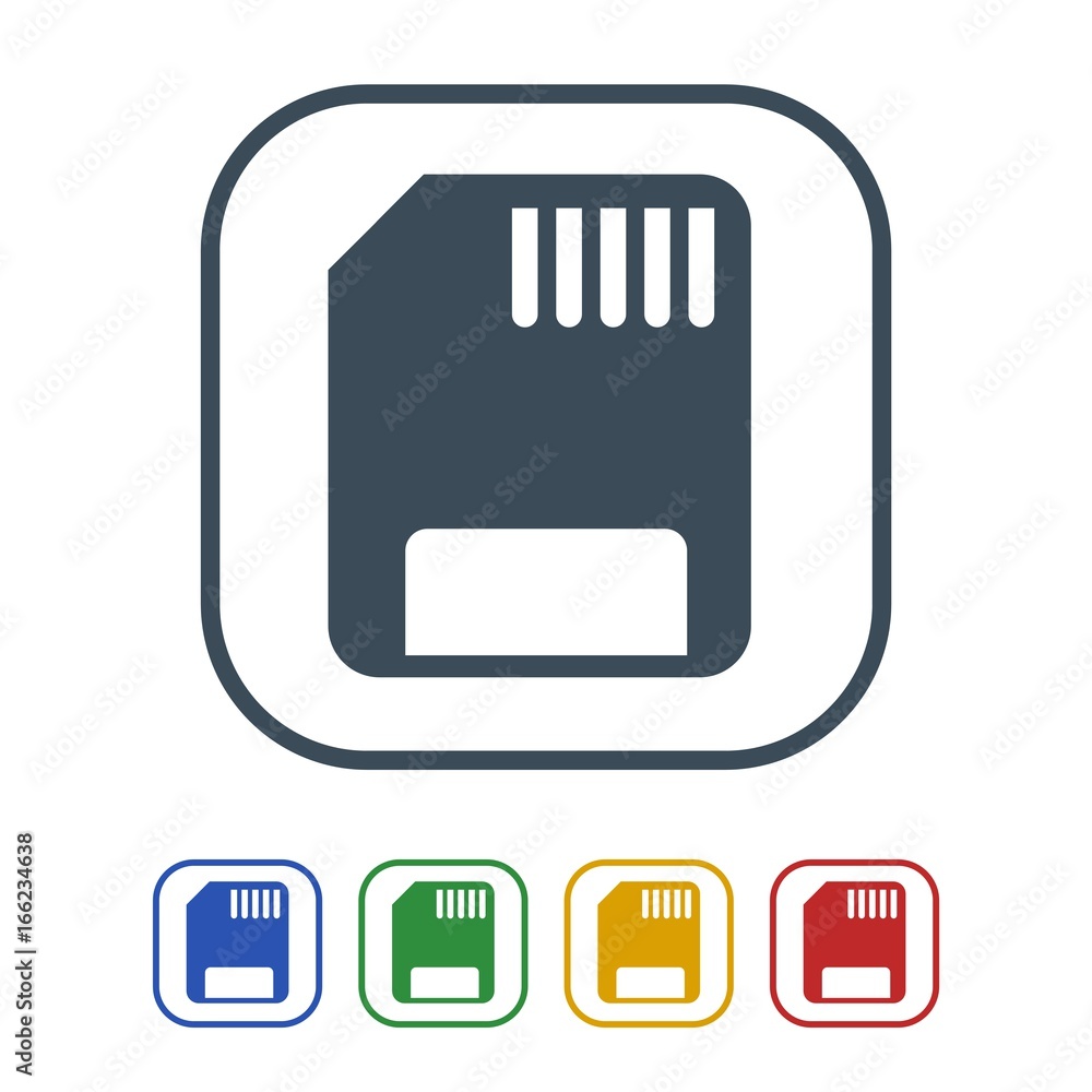 Micro memory card Icon Isolated on White Background.vector illustration icon Micro memory card Icon Isolated on White Background.vector illustration icon