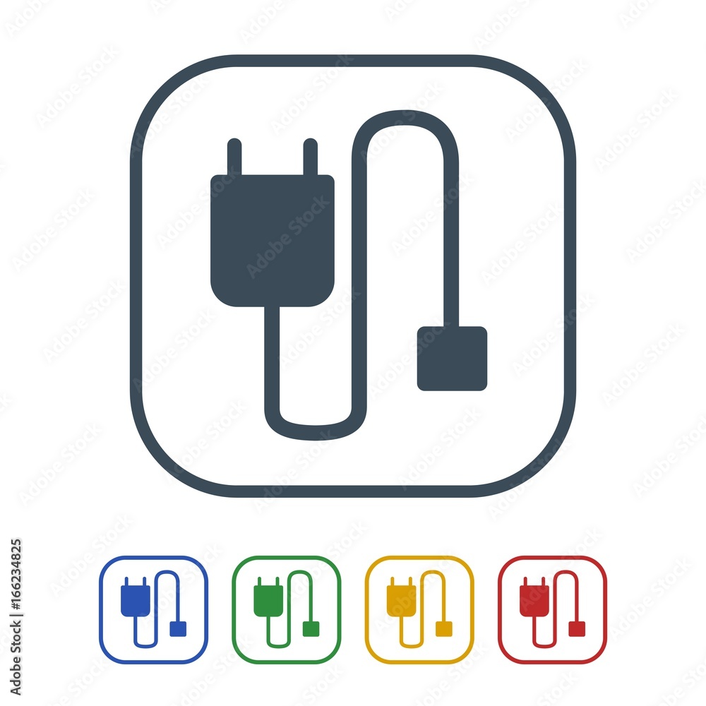 Mobile cable Icon Isolated on White Background.vector illustration icon Mobile cable Icon Isolated on White Background.vector illustration icon