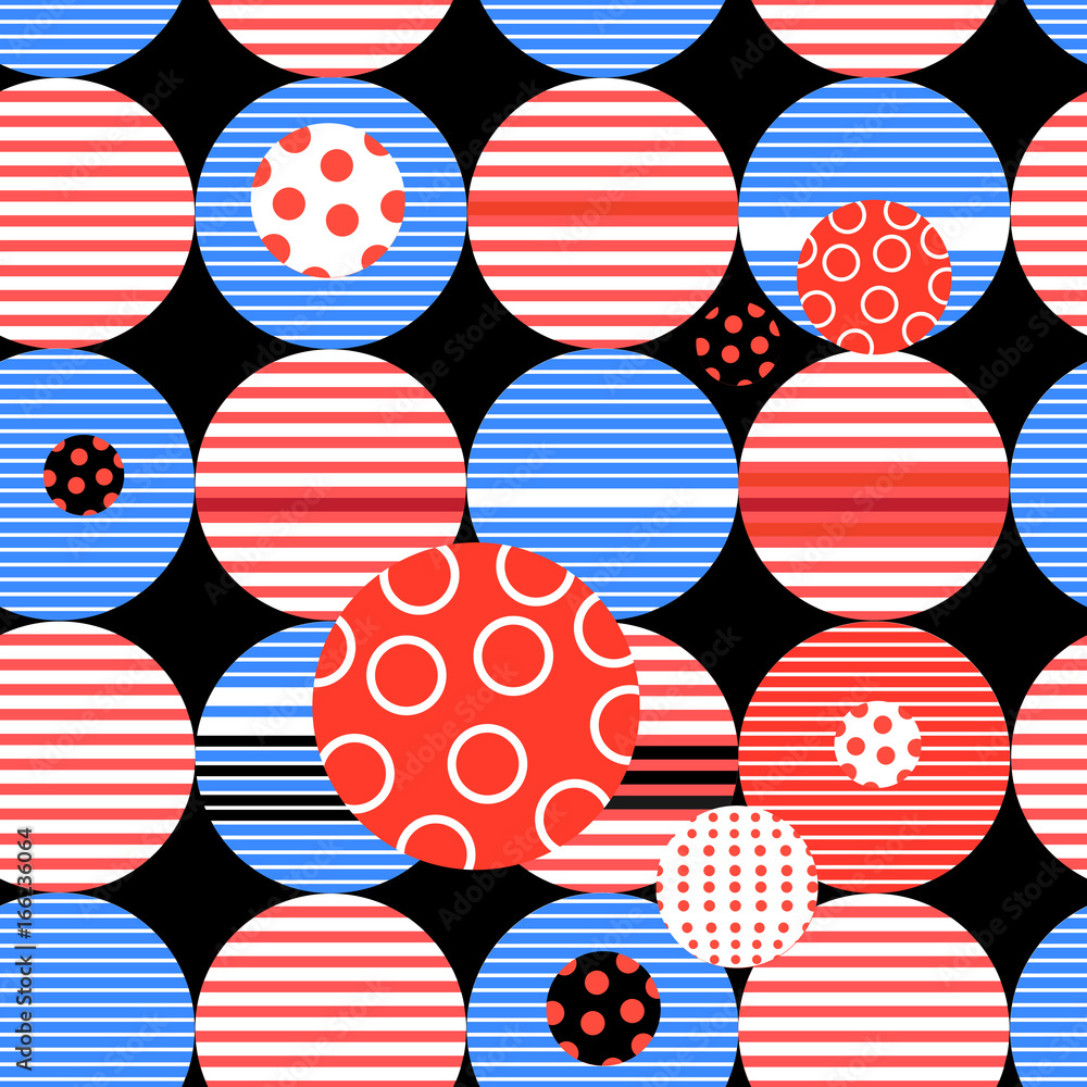 Fototapeta premium Abstract geometric pattern from different circles