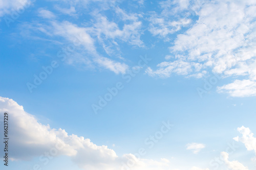 blue sky and white clouds.