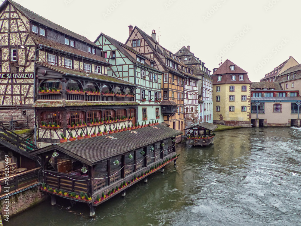 Old beautiful houses in Strasbourg France