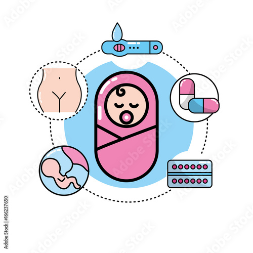 human pregnancy with medicine treatment to care the body