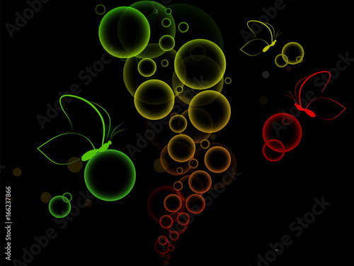 Abstract background.Butterfly.vector